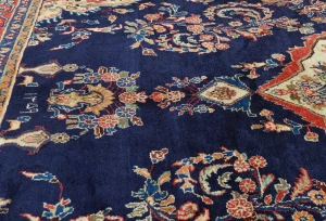 Vintage Purple-navy Tribal 7X10 Hamedan Persian Rug