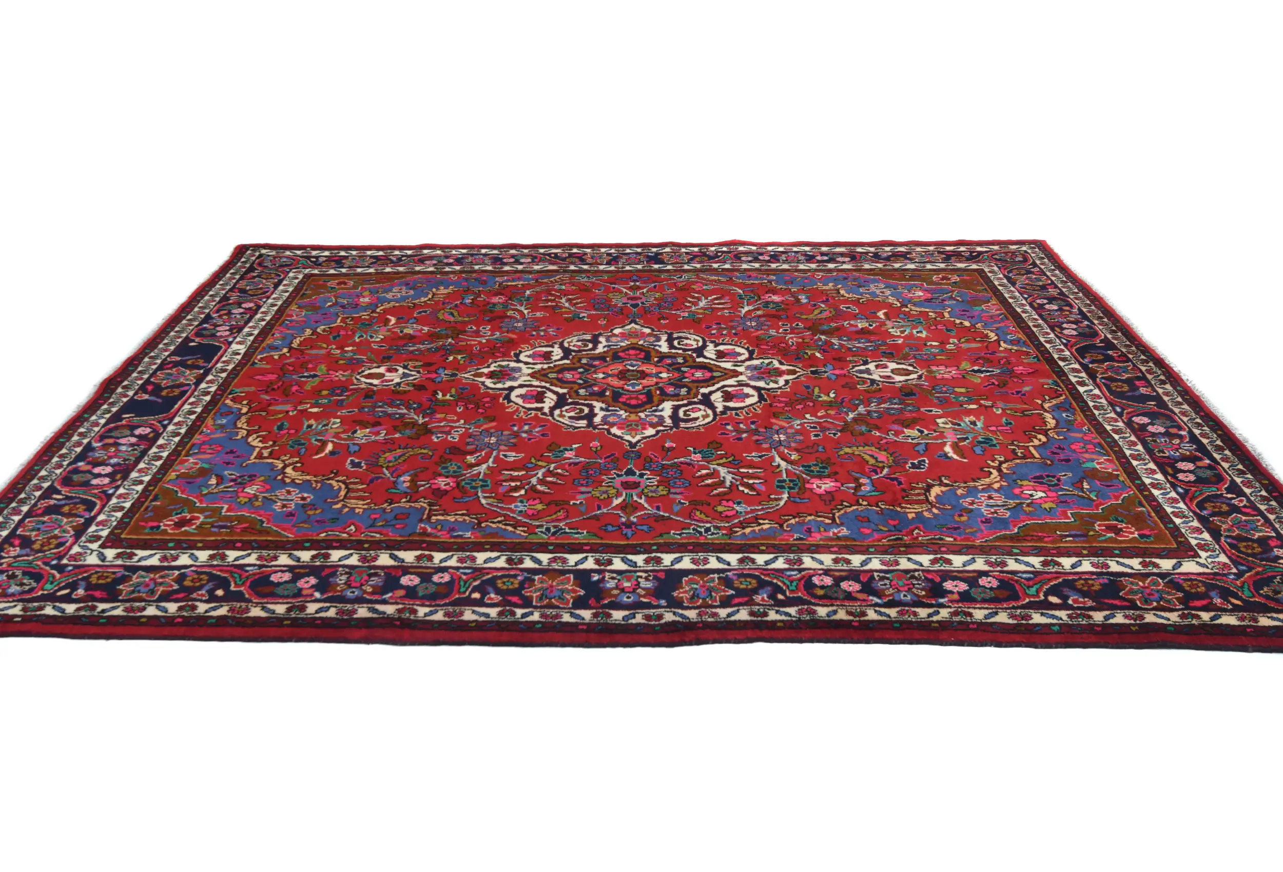Vintage Red Tribal 7X10 Hamedan Persian Rug