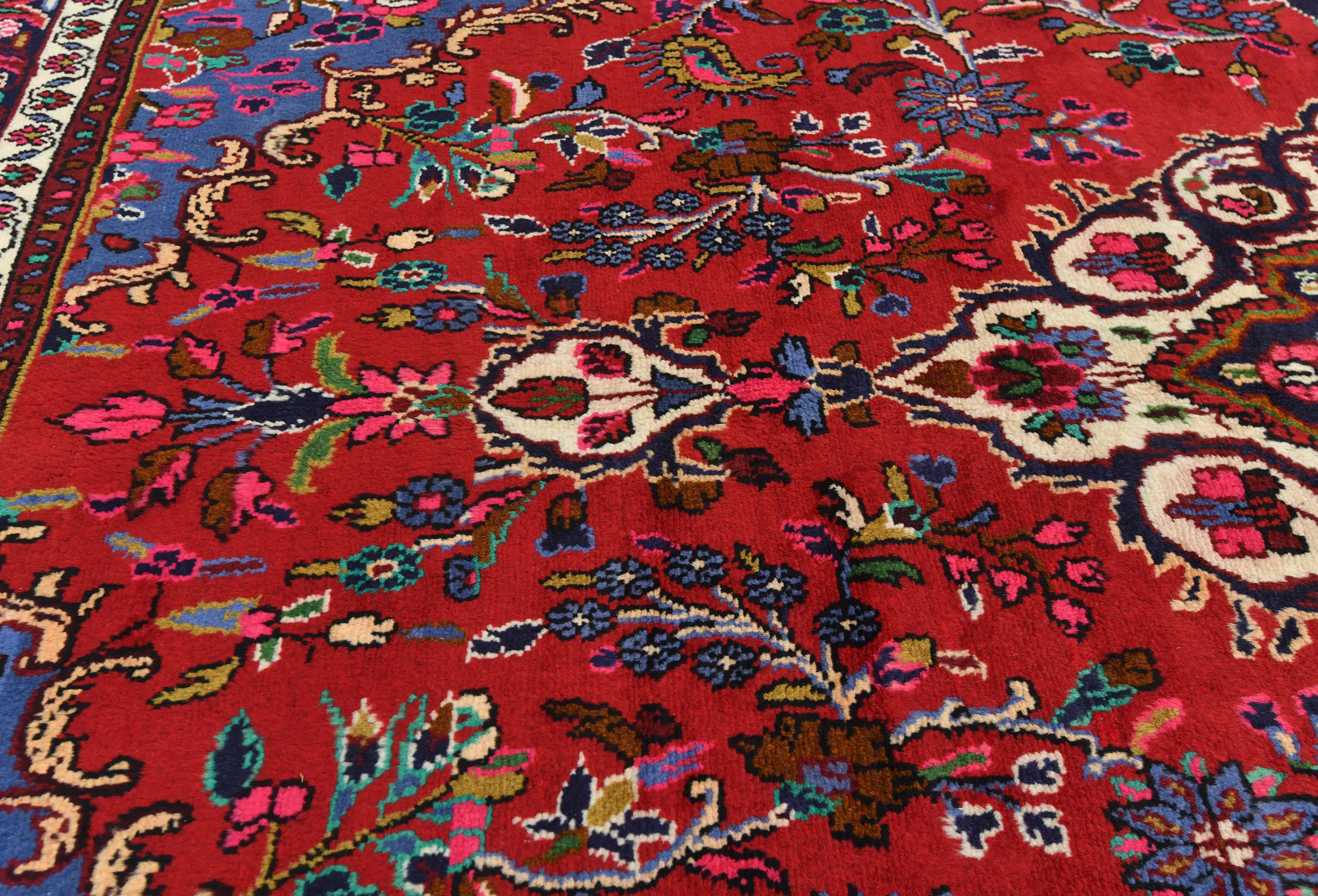 Vintage Red Tribal 7X10 Hamedan Persian Rug