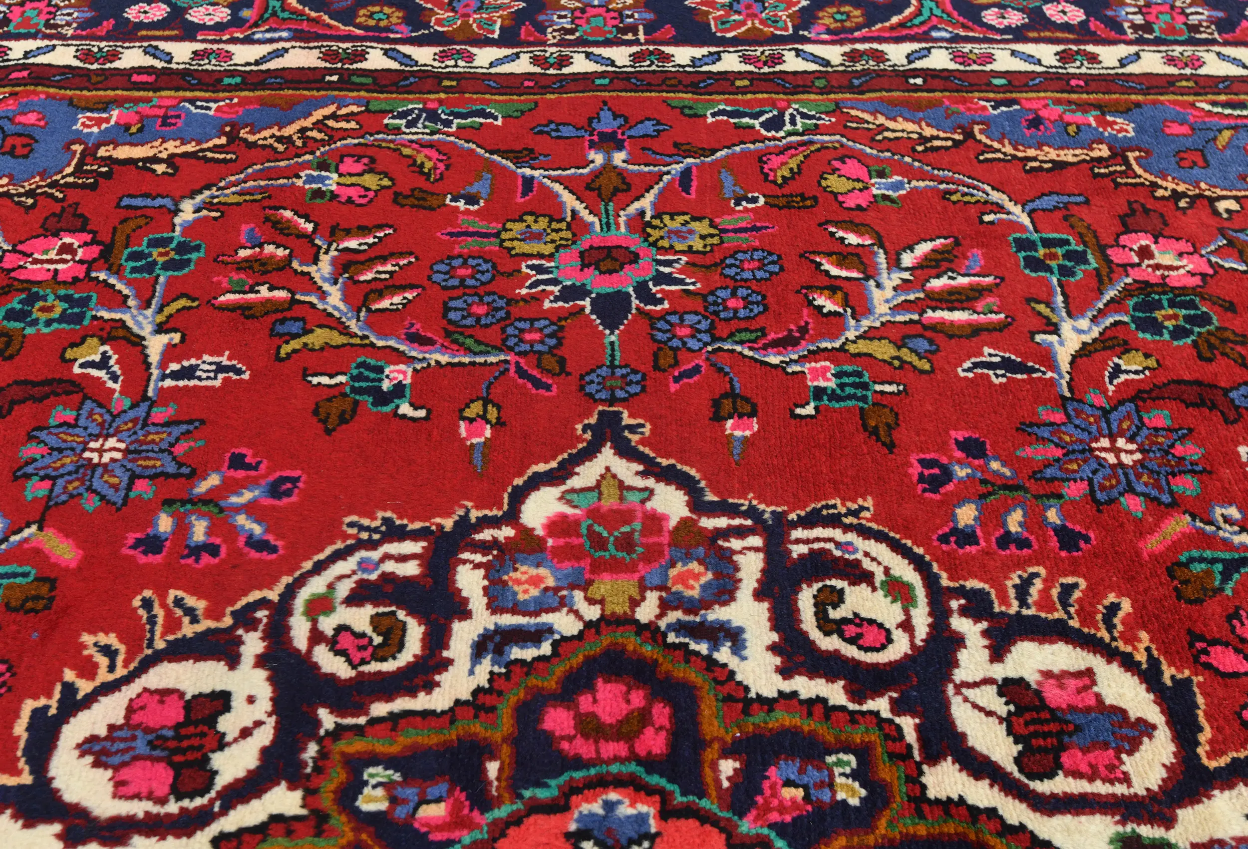 Vintage Red Tribal 7X10 Hamedan Persian Rug