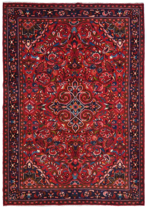 Vintage Red Tribal Floral 7'3X10'6 Lilian Persian Rug