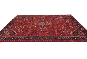 Vintage Red Tribal Floral 7'3X10'6 Lilian Persian Rug