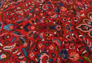 Vintage Red Tribal Floral 7'3X10'6 Lilian Persian Rug