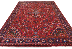 Vintage Red Tribal Floral 7'3X10'6 Lilian Persian Rug