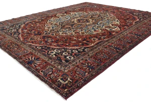 Semi Antique Red Floral 9'10X12'6 Bakhtiari Persian Rug