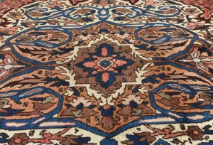Semi Antique Red Floral 9'10X12'6 Bakhtiari Persian Rug