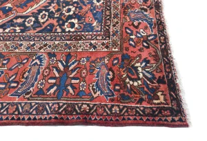 Semi Antique Red Floral 9'10X12'6 Bakhtiari Persian Rug