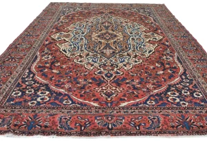 Semi Antique Red Floral 9'10X12'6 Bakhtiari Persian Rug