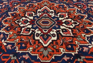 Vintage Red Floral 10X12 Bakhtiari Persian Rug