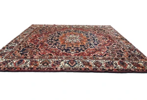 Semi Antique Red Floral 10X12 Bakhtiari Persian Rug