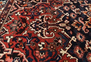 Semi Antique Red Floral 10X12 Bakhtiari Persian Rug