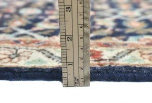 Vintage Purple-navy Floral 3'6X4'3 Mahal Persian Rug