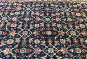 Vintage Purple-navy Floral 3'6X4'3 Mahal Persian Rug
