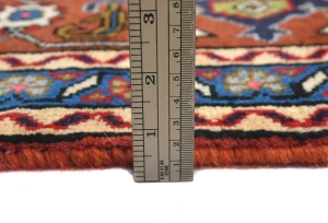 Vintage Orange Traditional 6'8X9'6 Ardabil Persian Rug