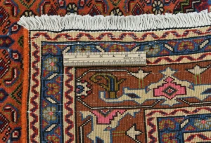 Vintage Orange Traditional 6'8X9'6 Ardabil Persian Rug