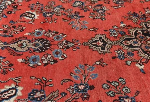 Vintage Red Tribal Floral 10X13 Hamedan Persian Rug