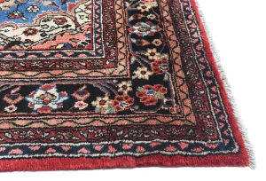 Vintage Red Tribal Floral 10X13 Hamedan Persian Rug