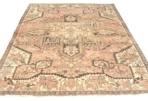 Semi Antique Muted Colors Geometric 5'5X7'4 Heriz Persian Rug