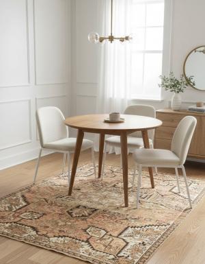 Semi Antique Muted Colors Geometric 5'5X7'4 Heriz Persian Rug