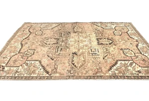 Semi Antique Muted Colors Geometric 5'5X7'4 Heriz Persian Rug