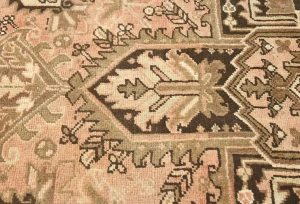 Semi Antique Muted Colors Geometric 5'5X7'4 Heriz Persian Rug