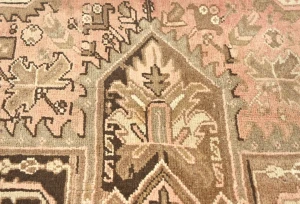 Semi Antique Muted Colors Geometric 5'5X7'4 Heriz Persian Rug