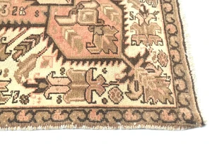 Semi Antique Muted Colors Geometric 5'5X7'4 Heriz Persian Rug