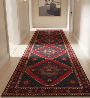 Semi Antique Red Tribal Floral 4X10 Meshkin Persian Runner Rug