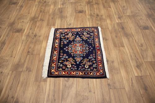 2'2 x 2'8 Hand Knotted Kashan Pictorial Persian Wool Rug