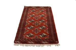 Red Tribal 3X5 Turkoman Persian Rug