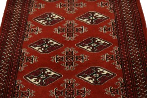 Red Tribal 3X5 Turkoman Persian Rug