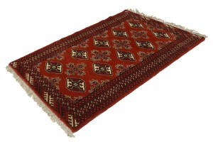 Red Tribal 3X5 Turkoman Persian Rug