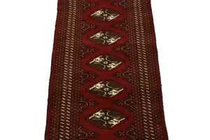 Red Tribal 2X10 Turkoman Persian Runner Rug