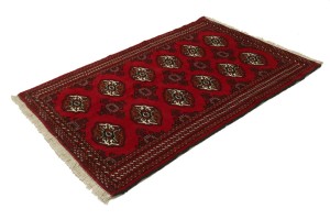 Red Tribal 3X5 Turkoman Ghoochan Persian Rug