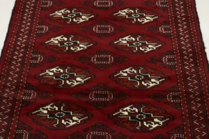 Red Tribal 3X5 Turkoman Ghoochan Persian Rug