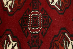 Red Tribal 3X5 Turkoman Ghoochan Persian Rug