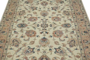 Vintage Cream Classic 7X10 Tabriz Persian Rug
