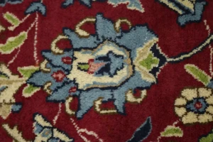 Vintage Red Floral 10X14 Kerman Persian Rug