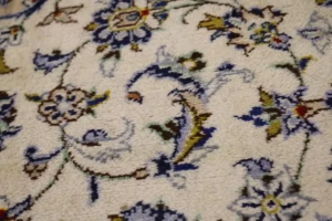 Vintage Cream 7X10 Traditional Kashan Persian Rug