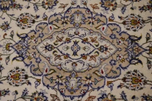 Vintage Cream 7X10 Traditional Kashan Persian Rug