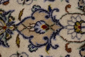 Vintage Cream 7X10 Traditional Kashan Persian Rug