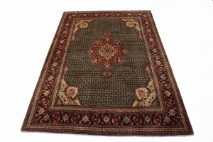 Raw Umber Tribal 6'5X10 Koliaie Persian Rug