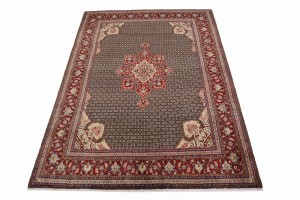 Raw Umber Tribal 6'5X10 Koliaie Persian Rug