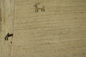 Cream Tribal 6'5X8'4 Gabbeh Persian Rug