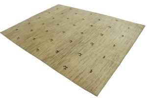 Cream Tribal 6'5X8'4 Gabbeh Persian Rug