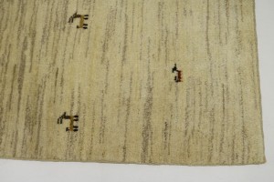 Cream Tribal 6'5X8'4 Gabbeh Persian Rug