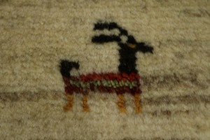 Cream Tribal 6'5X8'4 Gabbeh Persian Rug