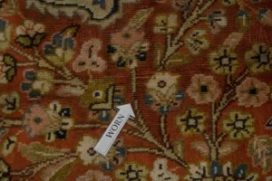 Orange Semi Antique Classic 6'4X9'7 Tabatabaei Persian Oriental Rug