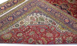 Vintage Traditional Red 8X11 Tabriz Persian Rug