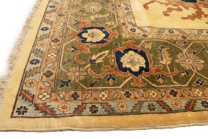 Beige Floral 13X19 Heriz Sultanabad Persian Rug